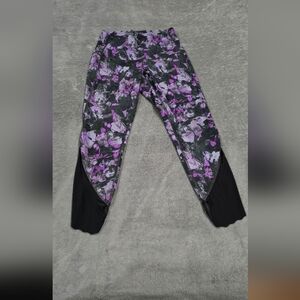 Lululemon Wunder Under High Rise Crop 22" Scallop Full-On Luxtreme Floral Size 6